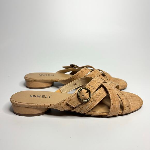 VANELi Brogan Exnula Huarache Sandals in Natural Cork (Wide) - Picture 1 of 8